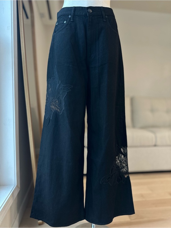 rag & bone Denim - Rag & Bone Featherweight Sofia Lace High Waist Wide Leg Jeans NWT 30